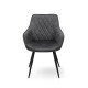 Крісло Наомі, чорний/ велюр темно-сірий (А0057788)