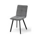 Стілець Тетріс, метал чорний/ тканина темно сіра (А0056042)