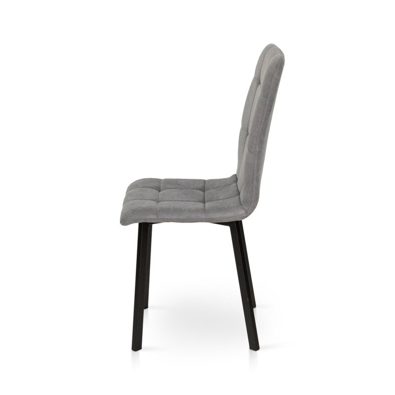 Стілець Трініті, метал чорний/ тканина темно сіра (А0056036)