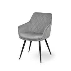 Крісло Наомі, чорний/ велюр світл-сірий (А0057789)