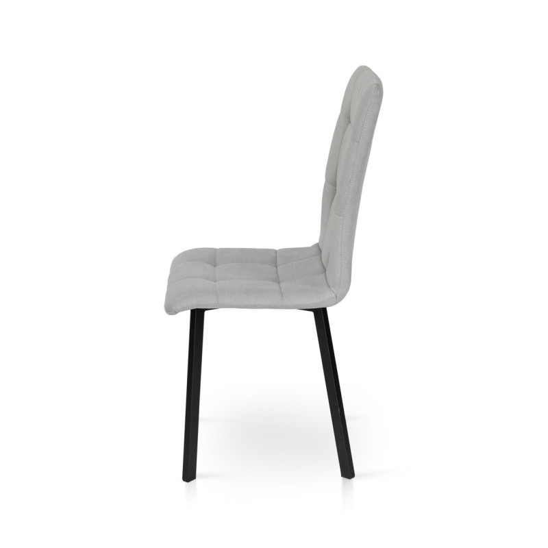 Стілець Трініті, метал чорний/ тканина світ-сіра-- (А0056037)