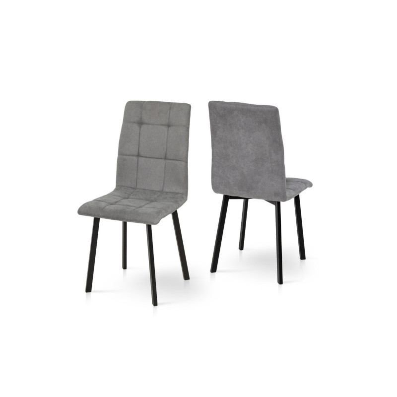 Стілець Трініті, метал чорний/ тканина темно сіра (А0056036)