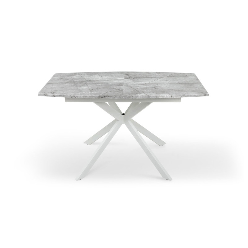 Стіл Річард 140(+40)*85 білий метал/базальт (А0056279)