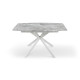 Стіл Річард 140(+40)*85 білий метал/базальт (А0056279)