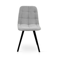 Стілець Софт, метал чорний/ тканина світло сіра (А0056046)