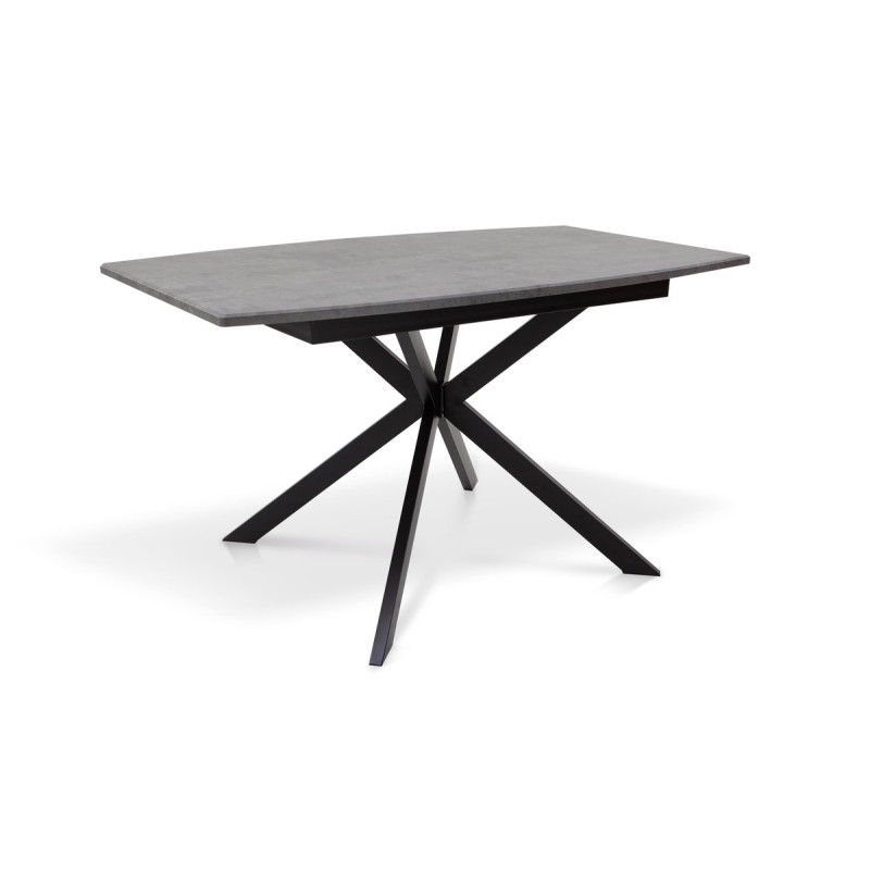 Стіл Річард 140(+40)*85 чорний метал/мрамор темний (А0050412)