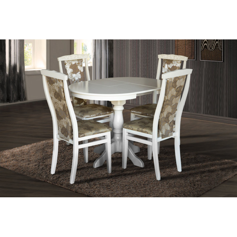 Стол Чумак-2 раскл (D=80)+30), слон кость (А0016963)