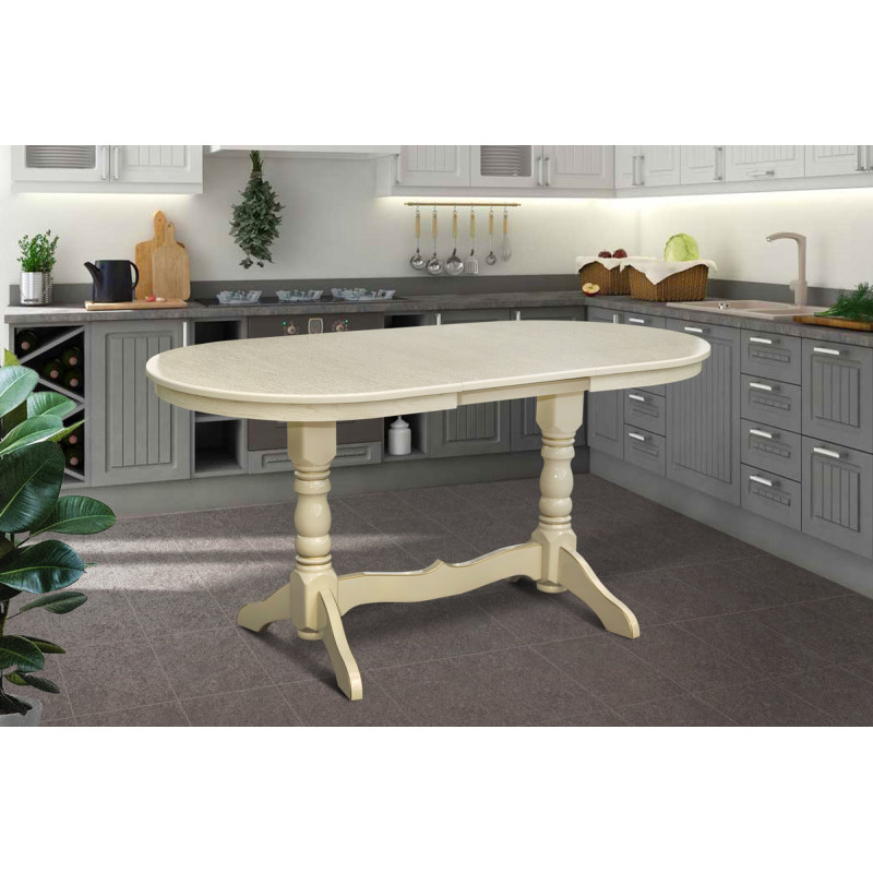 Стіл Говерла-2 розкл (120+40)/80,сл. кістка патина (А0047661)