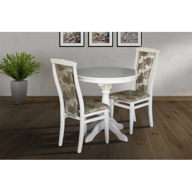 Стол Чумак-2 раскл (D=80)+30), слон кость (А0016963)