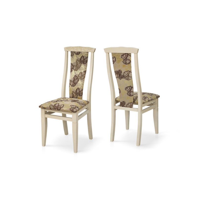 Стул обеденный Чумак-2, слон кость/бабочка NEW (А0026358)