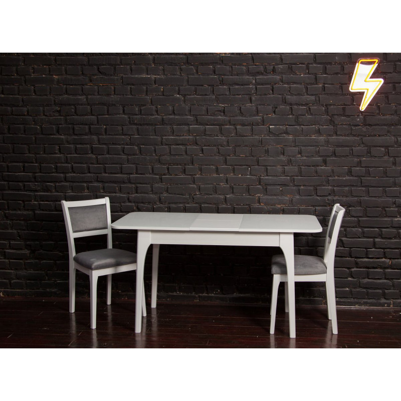 Стол Фиеста (110+35)*70, белый/белый (А0050127)