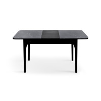 Стіл Фієста (110+35)*70, чорний/мрамор чорний (А0056354)