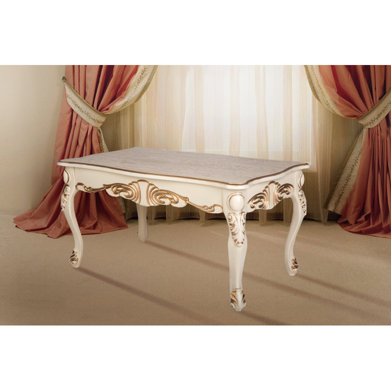 Стіл журнальний Скарлетт 100*60, слонова кістка+патина (А0020857)