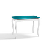 Стол обеденный СМАРТ 1000*600, БУК белый/бирюза--- (А0049858)