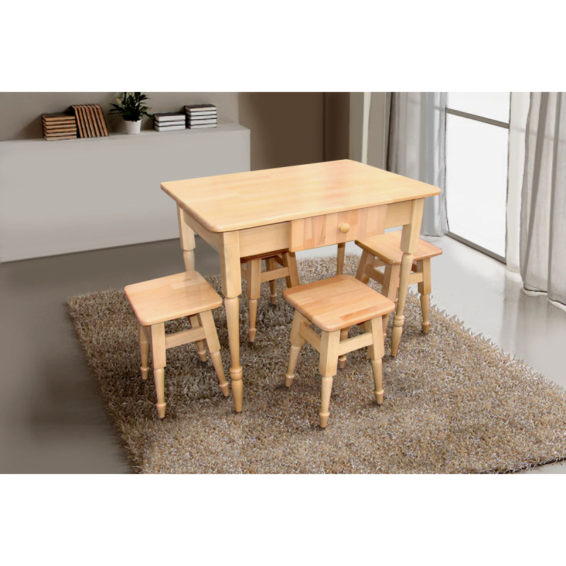 Комплект кухонний: стіл+4 табур.,бук світлий (А0018863)