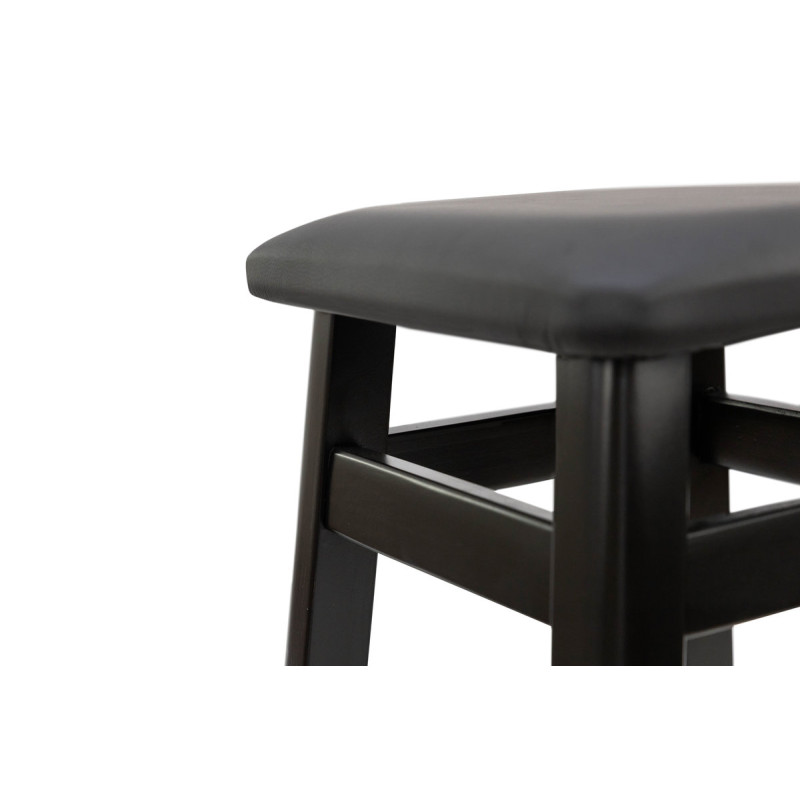 Табурет БАРНЫЙ КВАДРАТНЫЙ МЯГКИЙ (80 см), венге (А0060003)