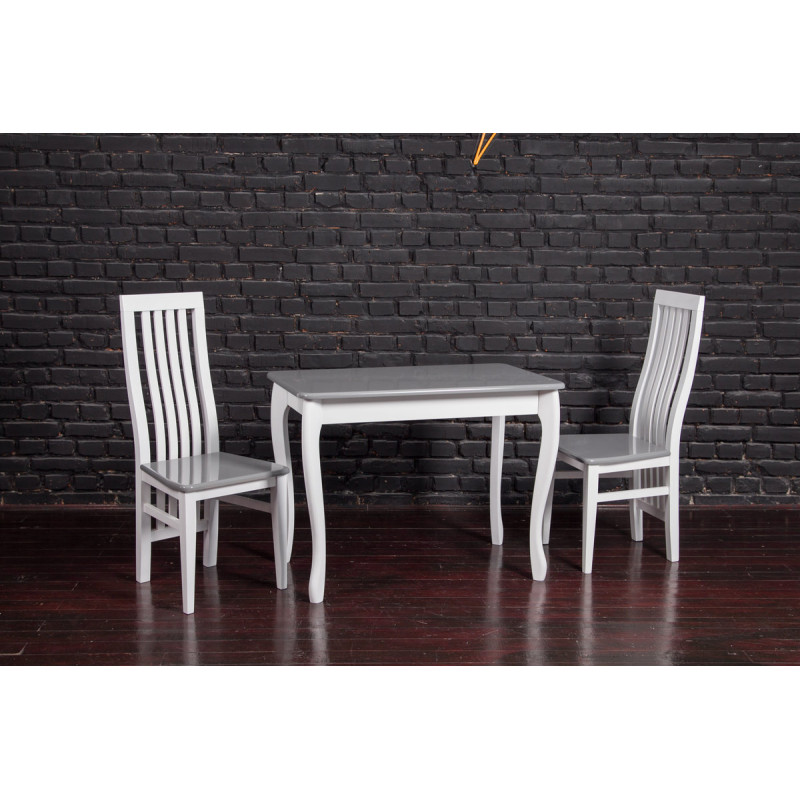 Стіл обідній СМАРТ 1000*600, БУК білий/сірий--- (А0049857)