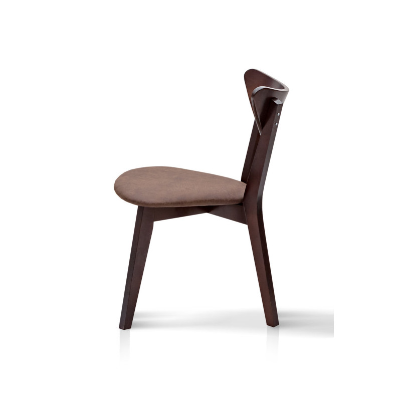 Стілець Лукас мякий, горіх темн/коричнева ткан (А0053951)