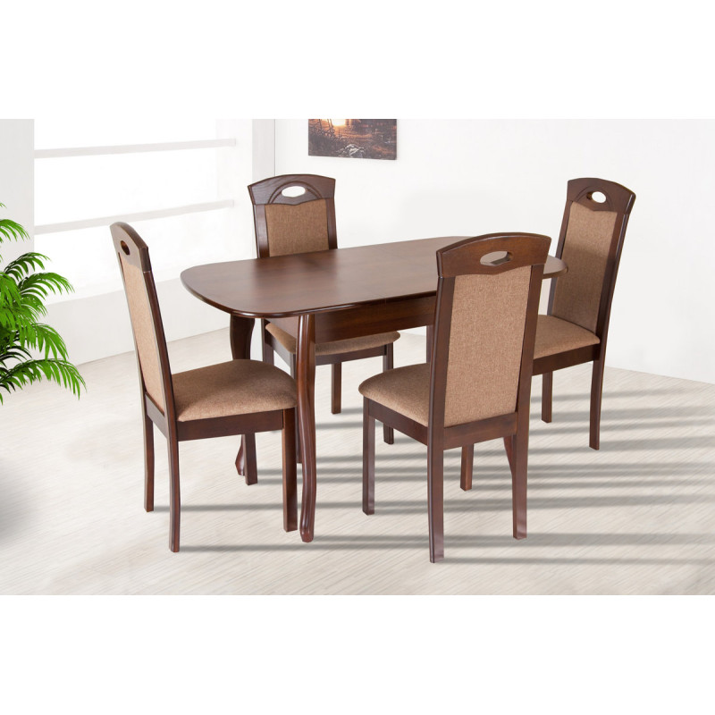 Обеденный стол Кантри (930+300)*670, орех темн. (А0036404)