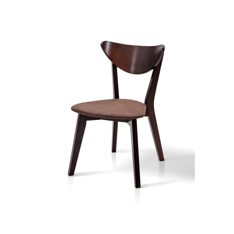 Стілець Лукас мякий, горіх темн/коричнева ткан (А0053951)