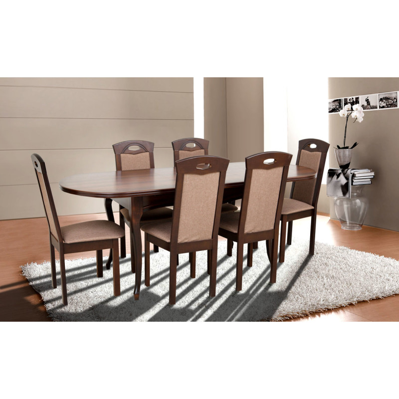 Обеденный стол Твист (1260+340)*810, орех темн. (А0021930)