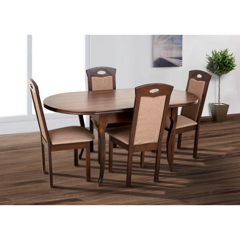 Обеденный стол Твист (1260+340)*810, орех темн. (А0021930)