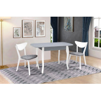 Стол обеденный Кантри (930+300)*670, серый/белый (А0052419)