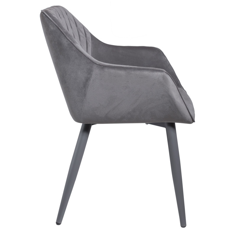 Стілець кухонний сірий тканина бархат DC 9543 (13926)