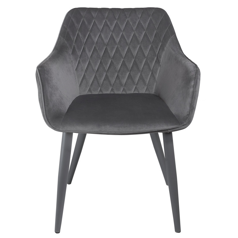 Стілець кухонний сірий тканина бархат DC 9543 (13926)