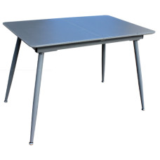 Стіл кухонний розкладний скляний з МДФ сірий сатин DT 859s (14453)