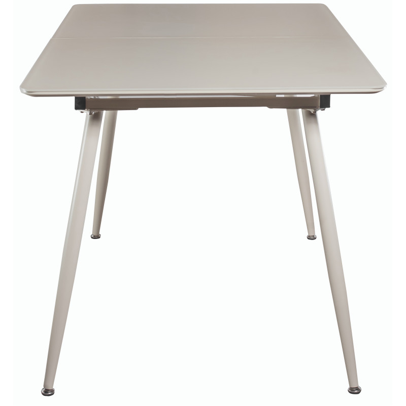 Стіл обідній розкладний скляний з МДФ шампань сатин DT 859 new (14640)