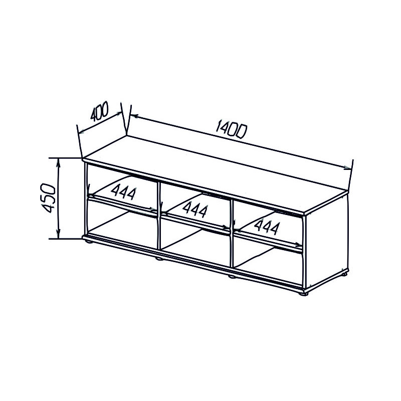Комод TINA Білий Німфея Альба/Дуб Сонома (121320)