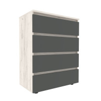 Комод STEVE 702*400*909 Дуб Крафт Білий/Графітовий (153532)