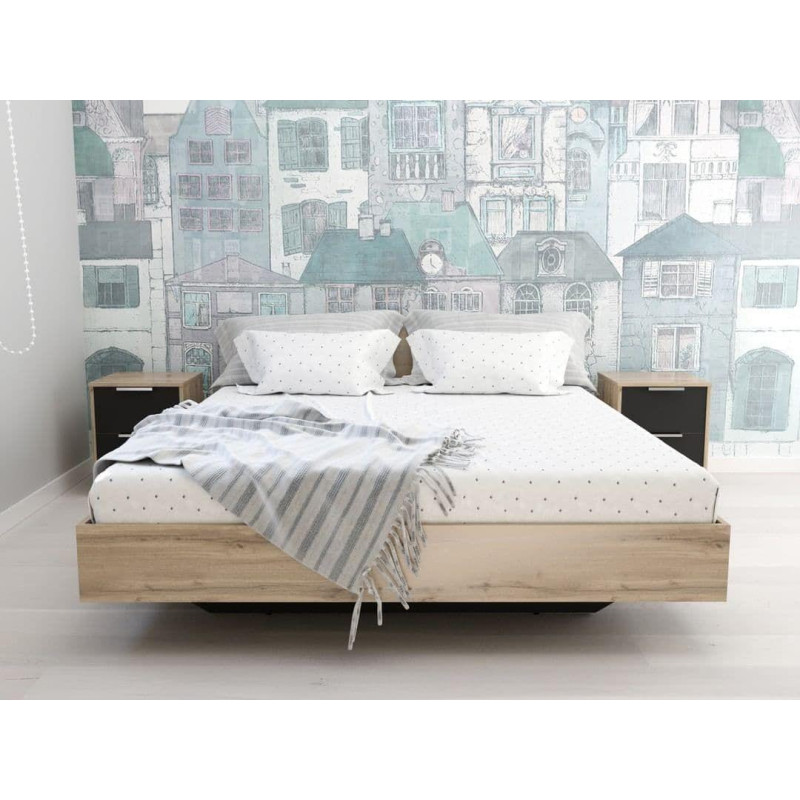 Ліжко AVRORA 1638*2036*700 Дуб Тахо/Графіт (127323)