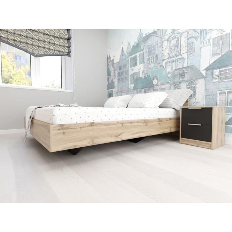 Ліжко AVRORA 1638*2036*700 Дуб Тахо/Графіт (127323)