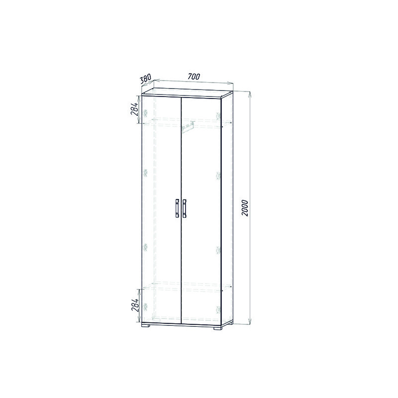 Шафа розпашна NIKA Дуб Сонома/Білий Німфея Альба (120740)