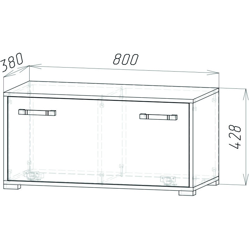 Тумба для взуття NIKA Моноліт/Білий Німфея Альба (120985)
