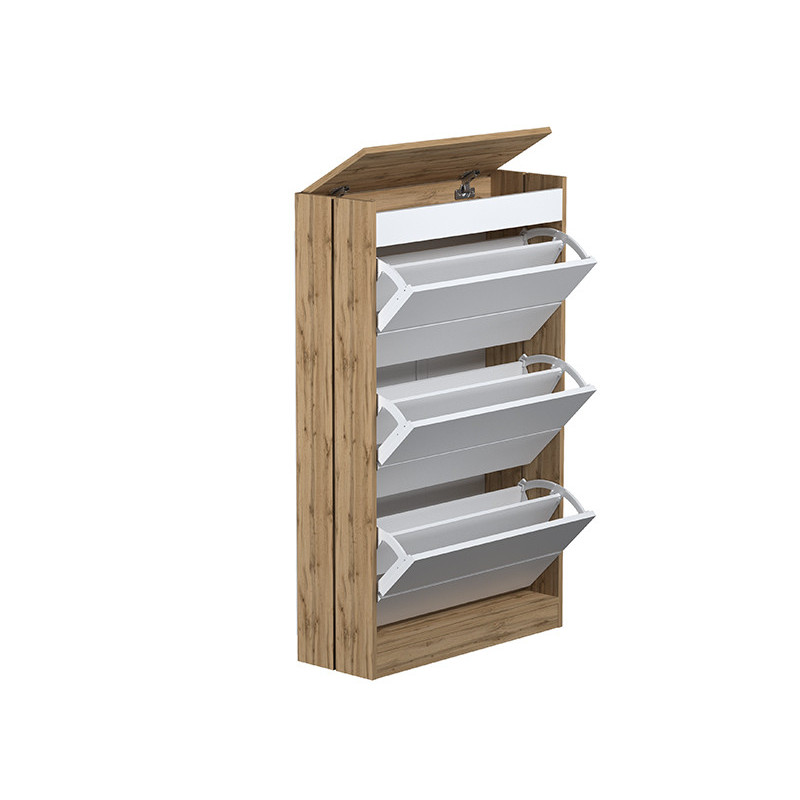 Тумба для взуття SOFI-2 Дуб Тахо/Білий Німфея Альба (124930)