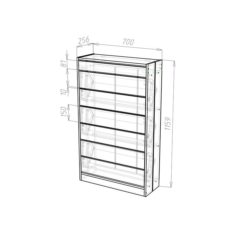Тумба для взуття SOFI-2 Дуб Тахо/Білий Німфея Альба (124930)