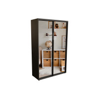 Шафа-купе PRIME 1500х600х2400 Венге Магія (двері, зеркало) (114046)