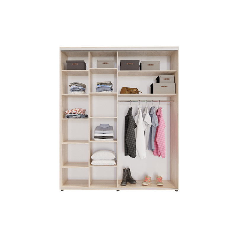 Шафа-купе PRIME 2000х600х2400 Дуб Сонома (дводверна, дзеркало) (114130)