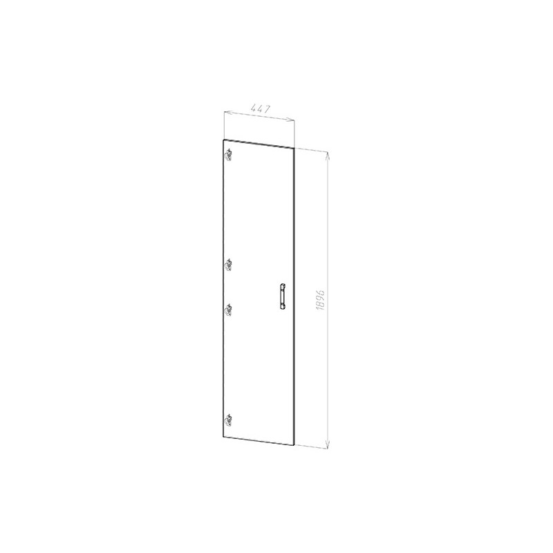 Двері на шафу розпашну BIG 450 мм Білий Німфея Альба (121092)