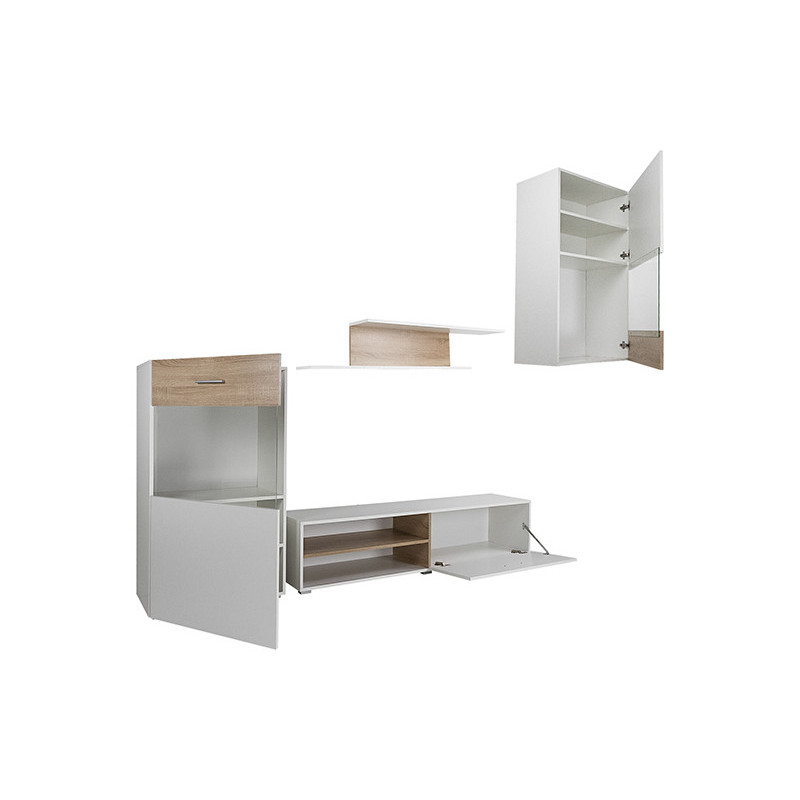 Шафа LINA Дуб Сонома/Білій Німфея Альба (117685)