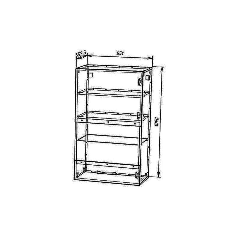 Шафа LINA Дуб Сонома/Білій Німфея Альба (117685)