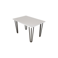 Столик журнальний ZAC 660*440*16 Білий Німфея Альба (4 ноги чорні прутові) (121361)