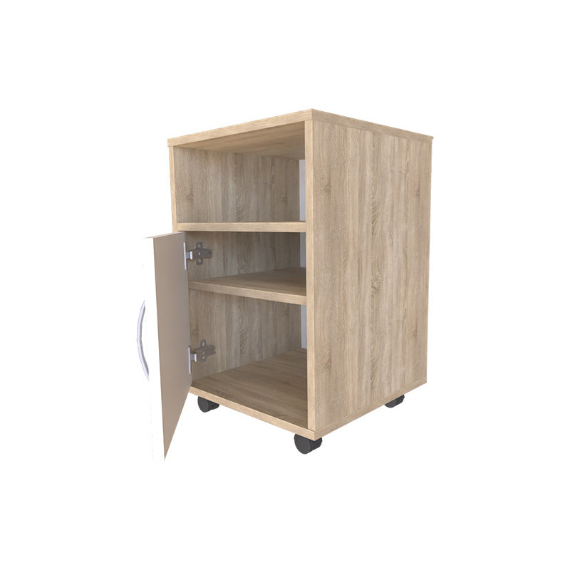 Тумба офісна RITA з роликами Дуб Сонома/Білий Німфея Альба (121570)