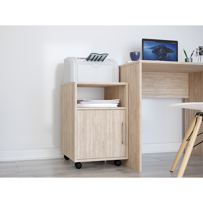 Тумба офісна RITA з роликами Дуб Сонома/Білий Німфея Альба (121570)