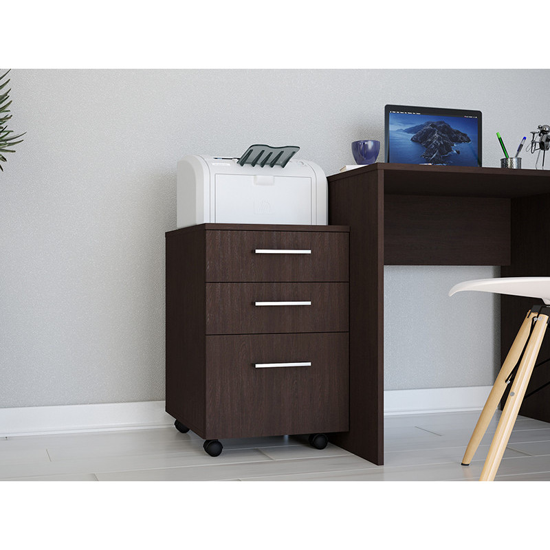 Тумба офісна KIRA з роликами Дуб Сонома/Графіт (121574)