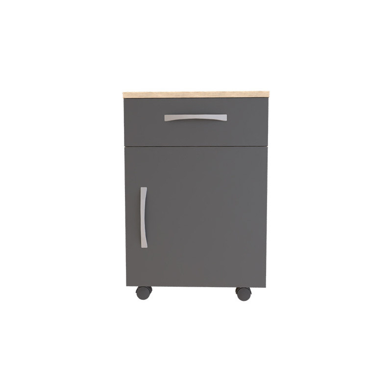 Тумба офісна IREN з роликами Дуб Сонома/Графіт (121579)