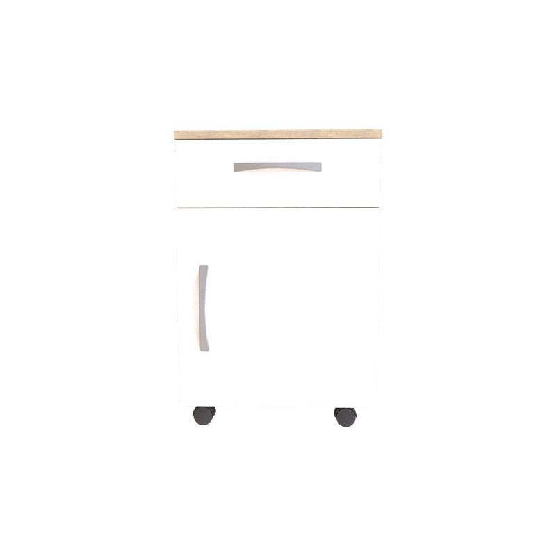 Тумба офісна IREN з роликами Дуб Cонома/Білий Німфея Альба (121580)